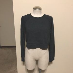 Crop Top Grey Sweatshirt